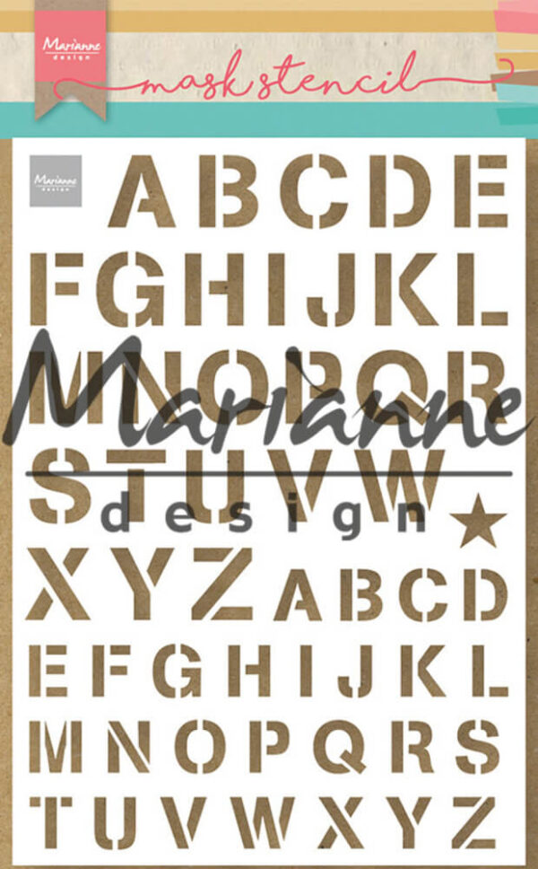 marianne-design-mask-stencil-a5-army-alphabet-ps80